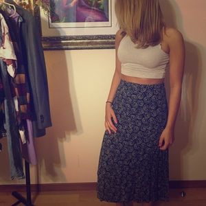Vintage Petite Maxi Floral Skirt